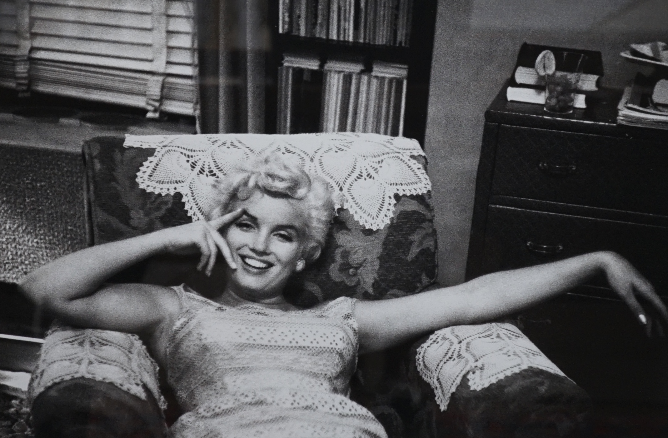 Eve Arnold (1912-2012), limited edition re-printed photograph, Marilyn Monroe, pencil numbered 37/495 and signed by Arnold, with documentation, 49cm x 35cm. Condition - good